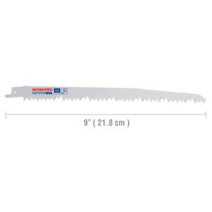 WORKPRO 5-Piece 9-Inch Wood Pruning Reciprocating Saw Blade Set, 5TPI, CR-V Steel Saw Blade Kit for Bosch, Black & Decker, Makita, Dewalt